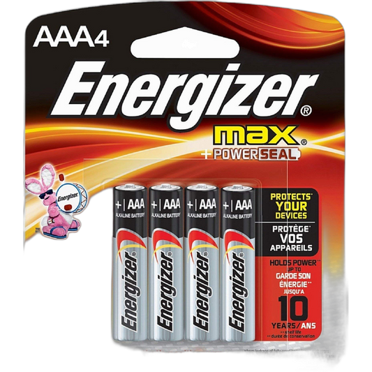 Energizer Max AAA Alkaline Battery 4 ea (Pack of 2)