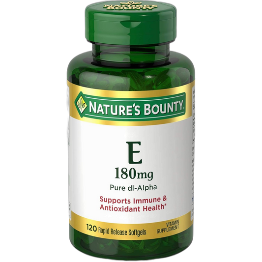 Nature's Bounty Vitamin E 400 IU Softgels Pure DL-Alpha 120 Soft Gels (Pack of 2)