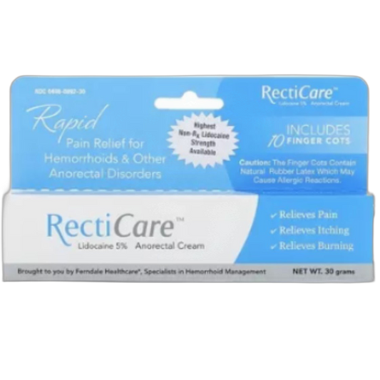 RectiCare Anorectal Cream 1 oz (30g) (Pack of 5)