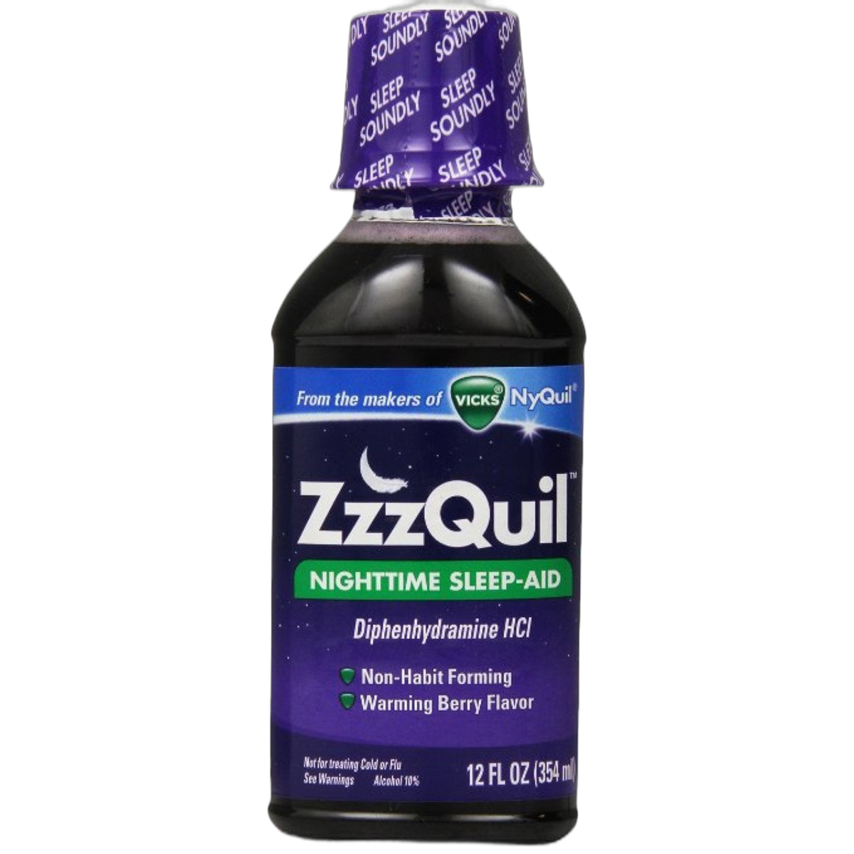 ZzzQuil Nighttime Sleep-Aid Liquid, Warming Berry Flavor 12 oz (Pack of 9)