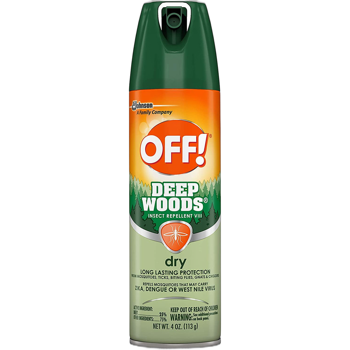 OFF! Deep Woods Dry Aerosol Spray Insect Repellent 4 oz (Pack of 6)
