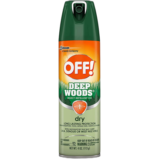 OFF! Deep Woods Dry Aerosol Spray Insect Repellent 4 oz (Pack of 6)
