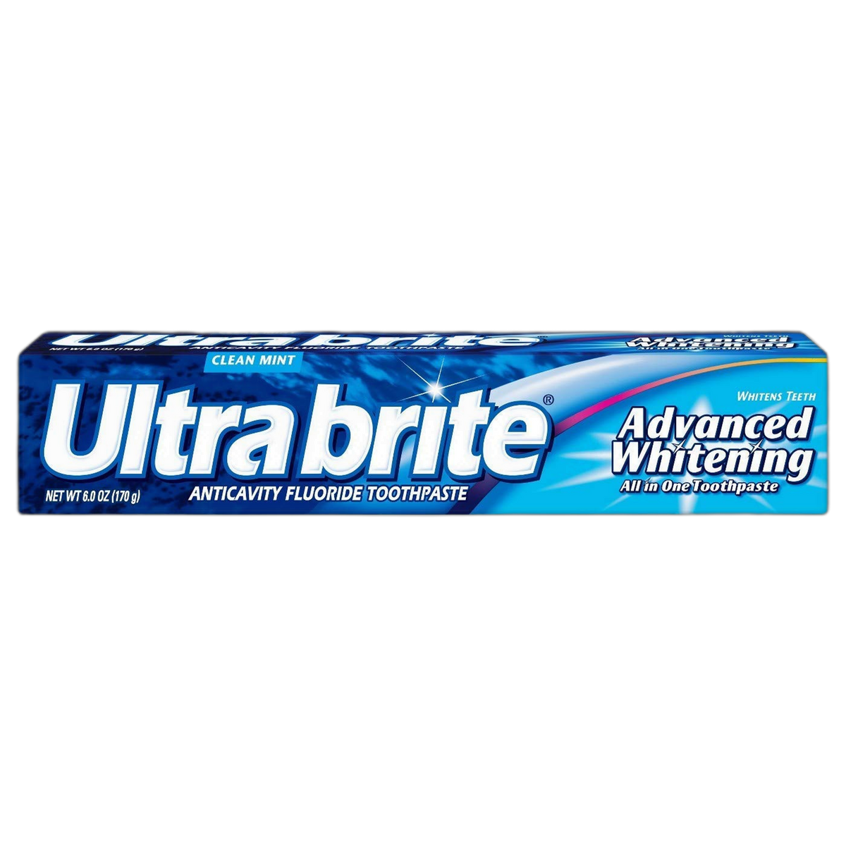 Ultra Brite Advanced Whitening Anticavity Fluoride Toothpaste, Clean Mint Flavor, 6 Oz/ 170 g, (3 PACK)