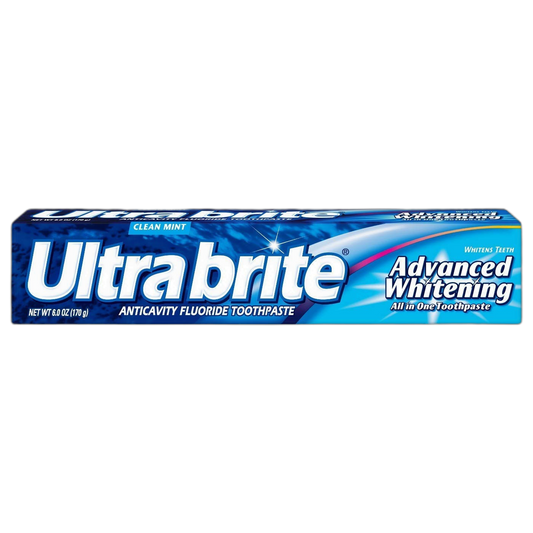 Ultra Brite Advanced Whitening Anticavity Fluoride Toothpaste, Clean Mint Flavor, 6 Oz/ 170 g, (3 PACK)