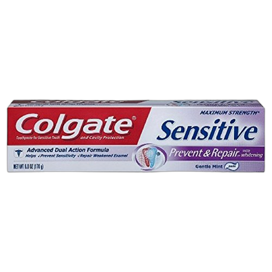 Colgate Sensitive Prevent & Repair Toothpaste With Whitening, 6 oz (Pack of 2)