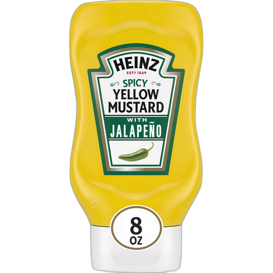Heinz Spicy Yellow Mustard with Jalapeno (8 oz Bottle)