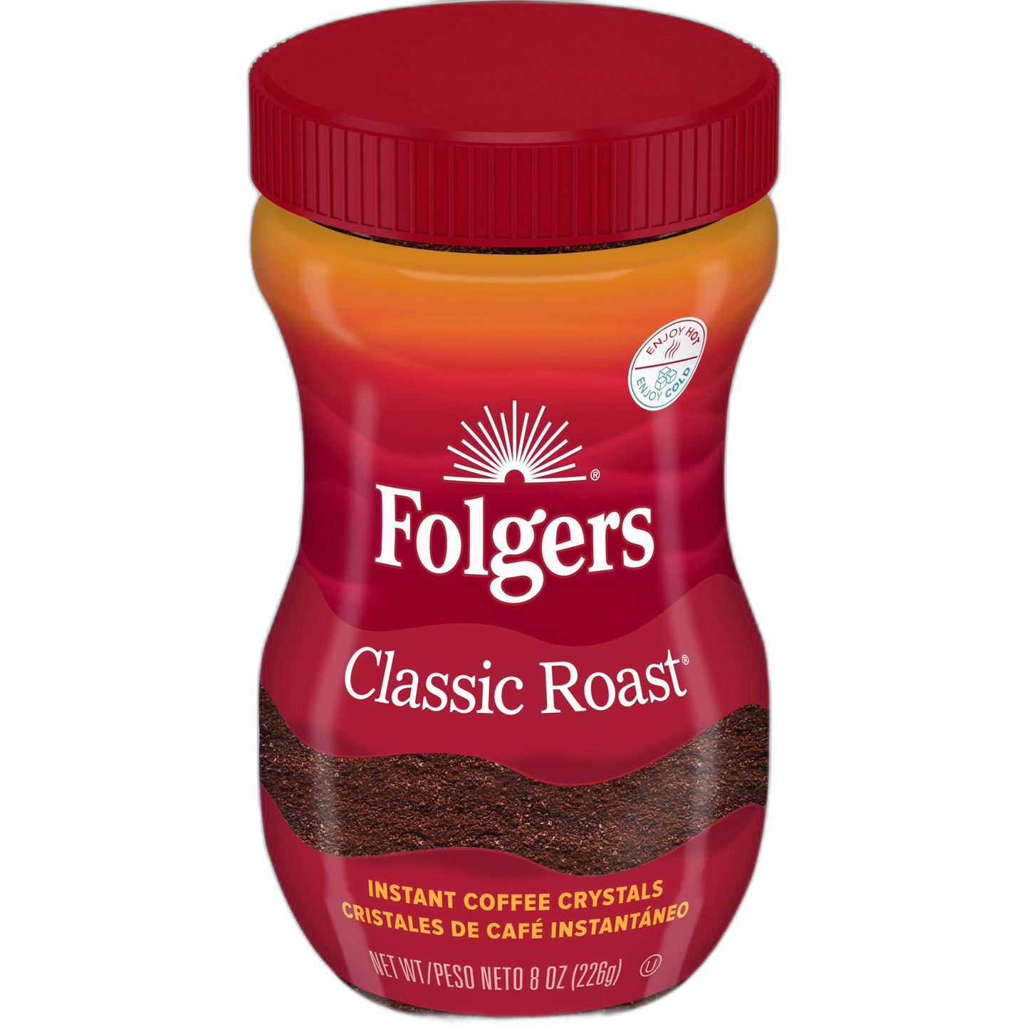 Folgers Classic Roast Instant Coffee, 8 Ounces