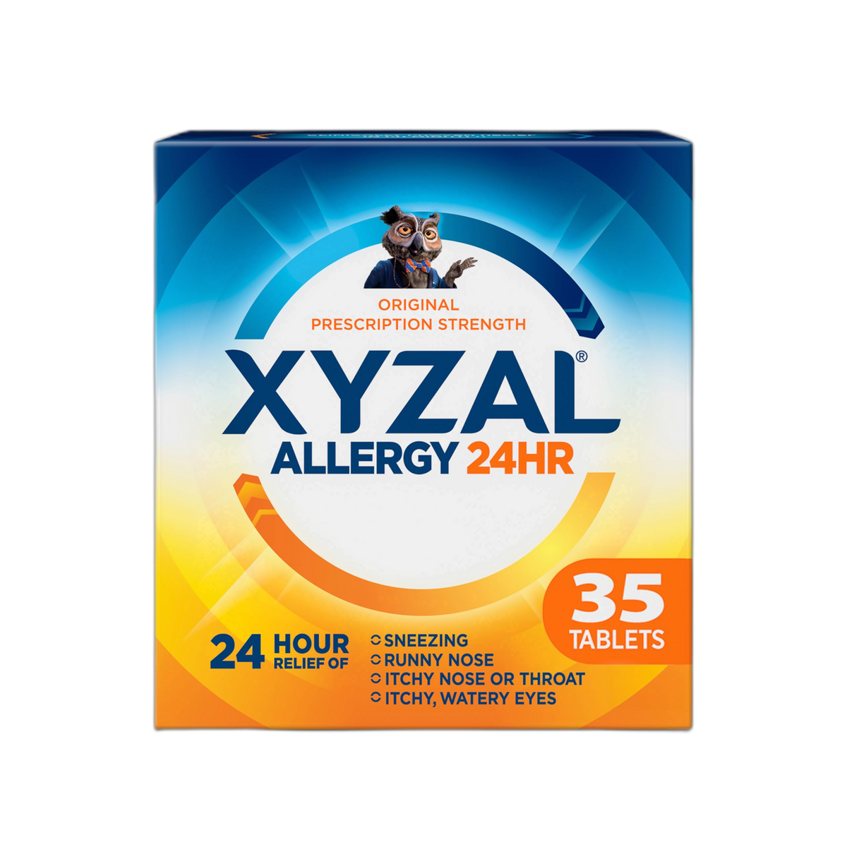 Xyzal 24 Hour Allergy Relief Medicine, Original Prescription Strength Antihistamine, Levocetirizine Dihydrochloride Tablets, 5 mg, 35 Count