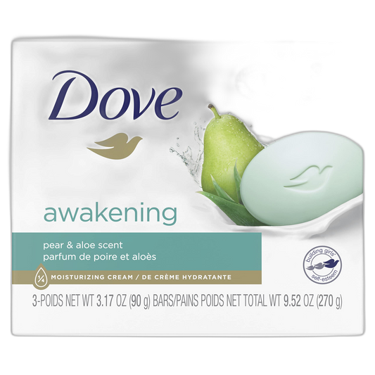 Dove Beauty Bar Gentle Skin Cleanser Moisturizing, 3.17oz, 3 Bars