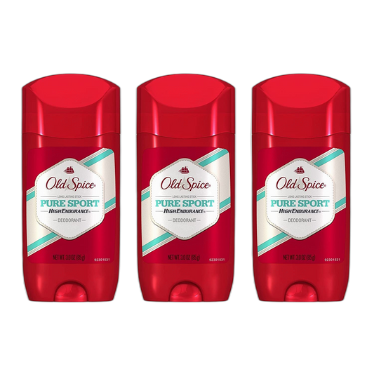 Old Spice Deodorant for Men Pure Sport Scent High Endurance 3 Ounce (Pack of 3)