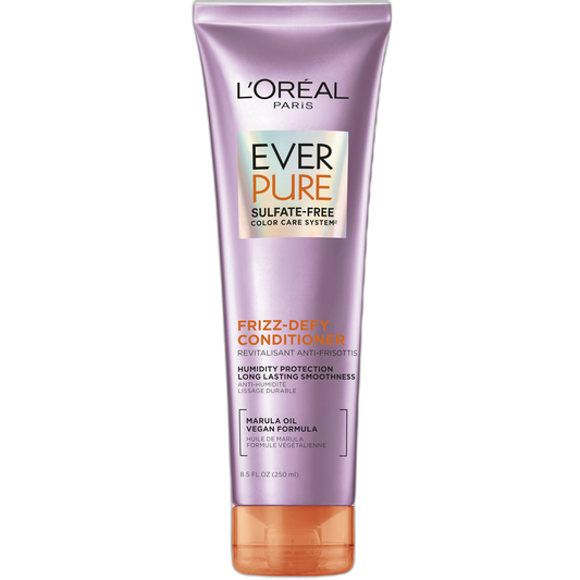 L'Oreal Paris EverPure Frizz Control Hair Care Conditioner, 8.5 Fl Oz | Sulfate Free, Frizz Defy, with Marula Oil, Packaging May Vary