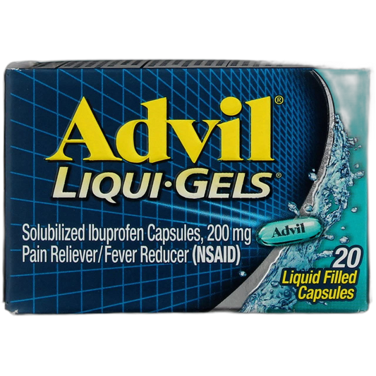 Advil Pain Reliever/Fever Reducer Liqui-Gels 20 CP - Buy Packs and Save (Pack of 2)