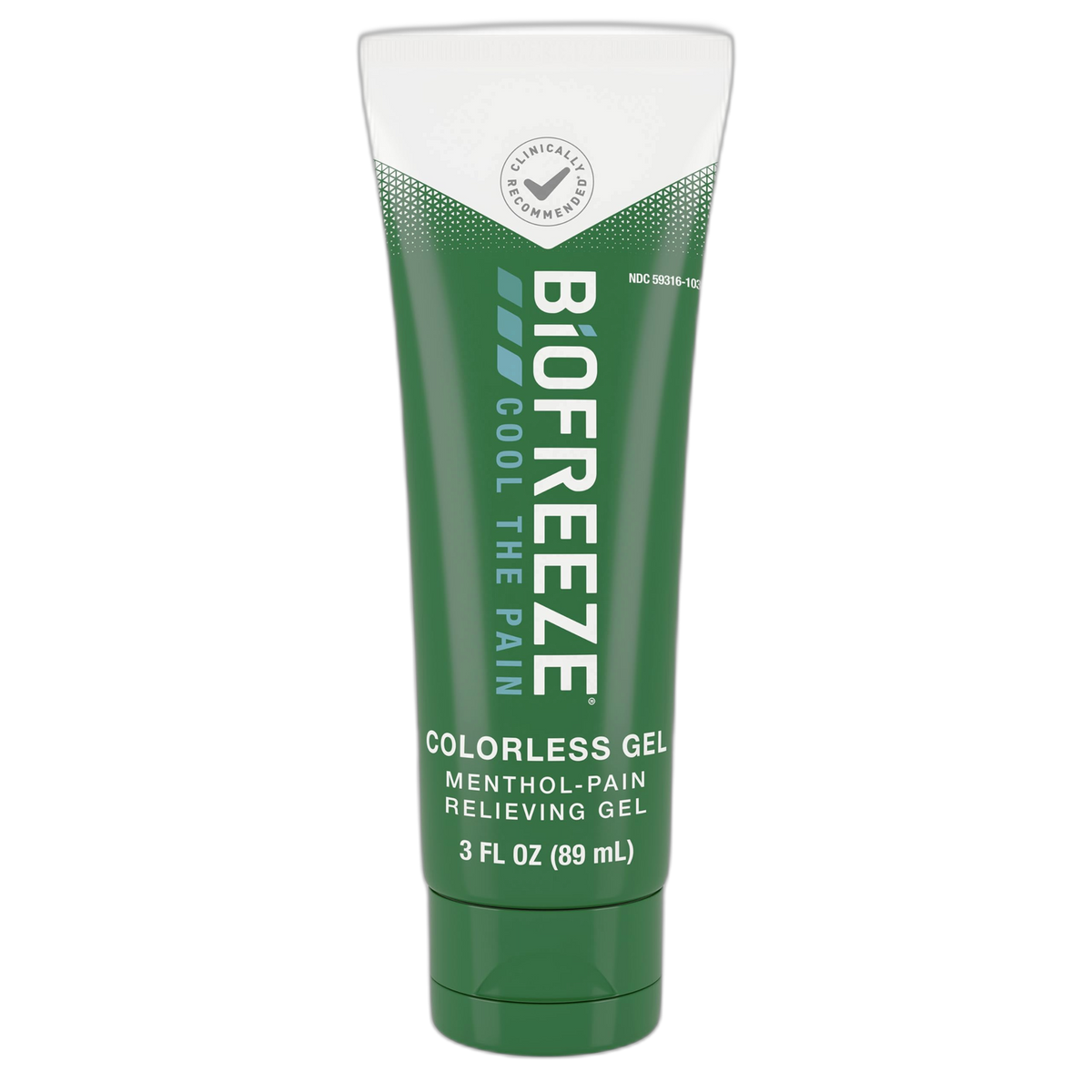 Biofreeze Menthol Pain Relieving Gel Colorless Gel 3 FL OZ Tube For Pain Relief Associated With Sore Muscles, Arthritis, Simple Backaches, And Joint Pain (Packaging May Vary)