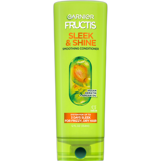 Garnier Fructis Sleek & Shine Conditioner, Frizzy, Dry, Unmanageable Hair, 21 fl. oz.(Packaging May Vary)