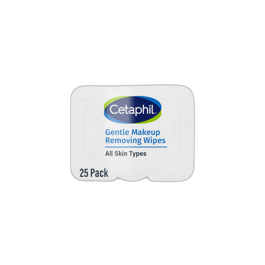 Cetaphil Gentle Makeup Removing Face Wipes, Daily Cleansing Facial Towelettes Gently Remove Makeup, Fragrance and Alcohol Free, 25 Count