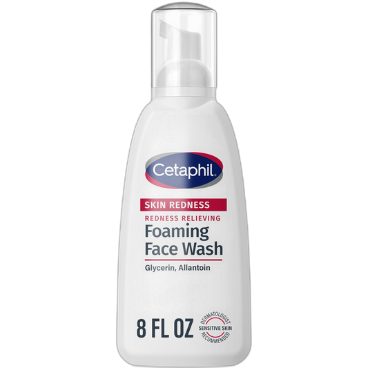 Cetaphil Redness Relieving Foaming Face Wash For Sensitive Skin, 8 Fl Oz, Gently Cleanses & Calms Sensitive Skin Without Over Drying, (Packaging May Vary)