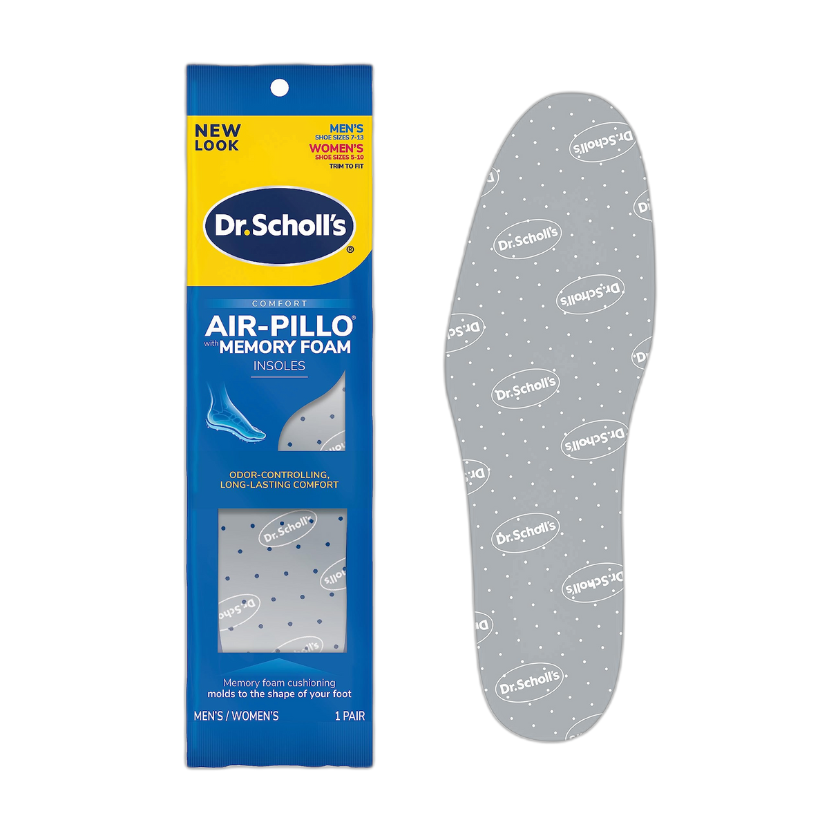 Dr. Scholl's Comfort Air-Pillo Insoles, 1 Pair, Size: 7-13 (Men), 5-10 (Women)