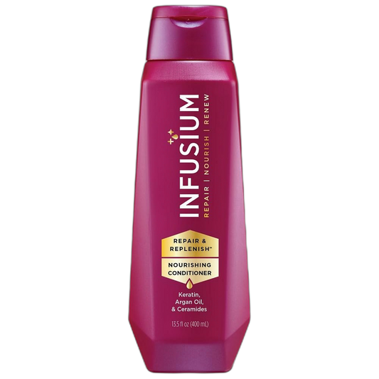 Infusium Repair & Replenish Nourishing Conditioner, with Keratin & Argan Oil, for All Hair Types, 13.5 fl oz