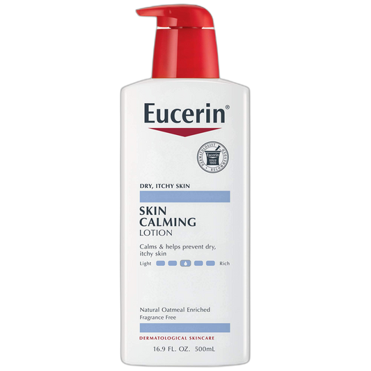 Eucerin Skin Calming Lotion - Full Body Lotion for Dry, Itchy Skin, Natural Oatmeal Enriched - 16.9 fl. oz Pump Bottle