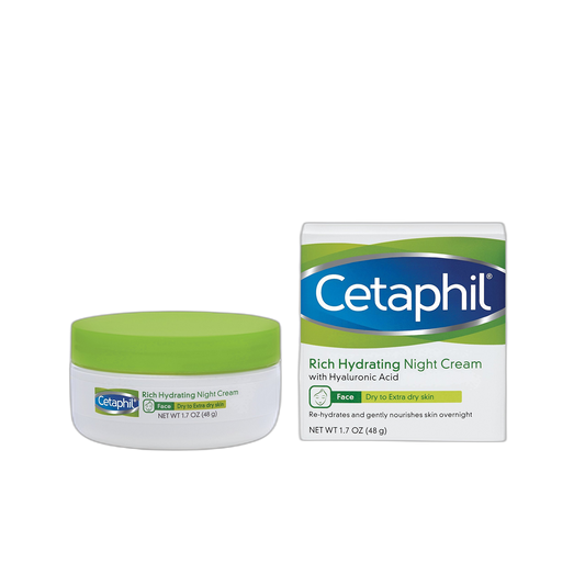 Cetaphil Rich Hydrating Night Cream with Hyaluronic Acid, 1.7 Ounce
