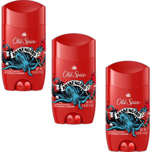 Old Spice Wild Collection Antiperspirant & Deodorant Krakengard, 2.6 Ounce (Pack of 3)