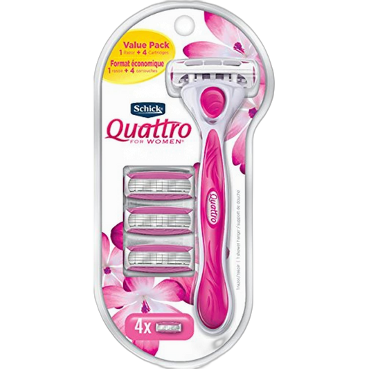 Schick Quattro Value Pack Razor with Blades for Women, 1 Set