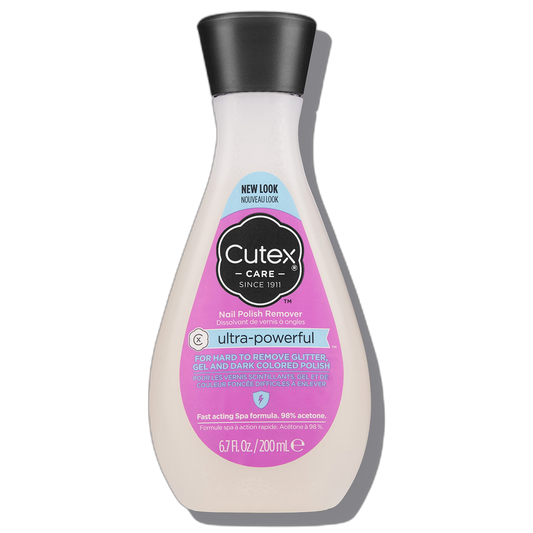 Cutex Gel Nail Polish Remover, Ultra-Powerful & Removes Glitter and Dark Colored Paints, Paraben Free, 6.76 Fl Oz