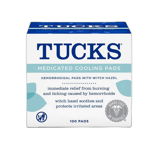 TUCKS Medicated Cooling Pads, 100 Count – Pads with Witch Hazel, Cleanses Sensitive Areas, Protects from Irritation, Hemorrhoid Treatment, Medicated Pads Used By Hospitals