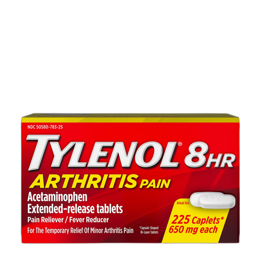Tylenol 8 HR Extended Release 650 mg Caplets 225 ea (3 Pack)