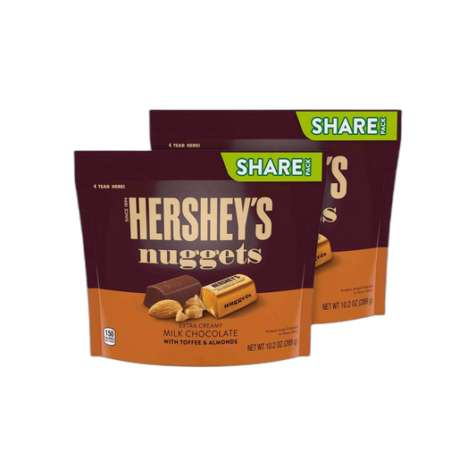 Hershey's Nuggets Milk Chocolate w/ Toffee and Almonds (Pack of 2)