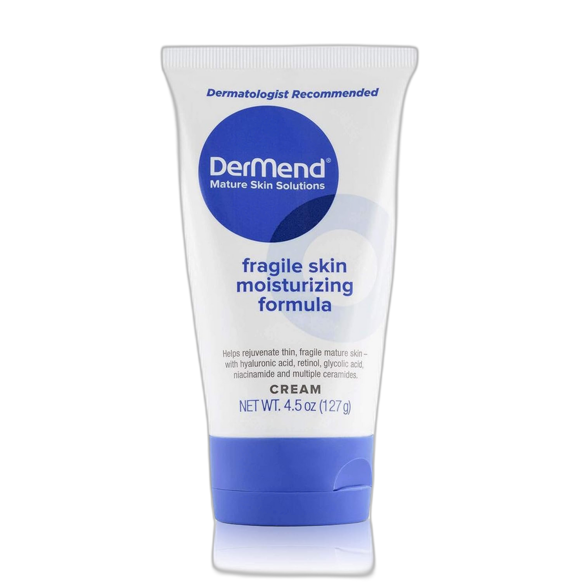 Dermend Specialized Fragile Skin Moisturizing Cream: Formula to Restore & Rejuvenate - Daily Anti Wrinkle Cream for Firming & Strengthening Thin, Aging Skin - 4.5 Oz Tube