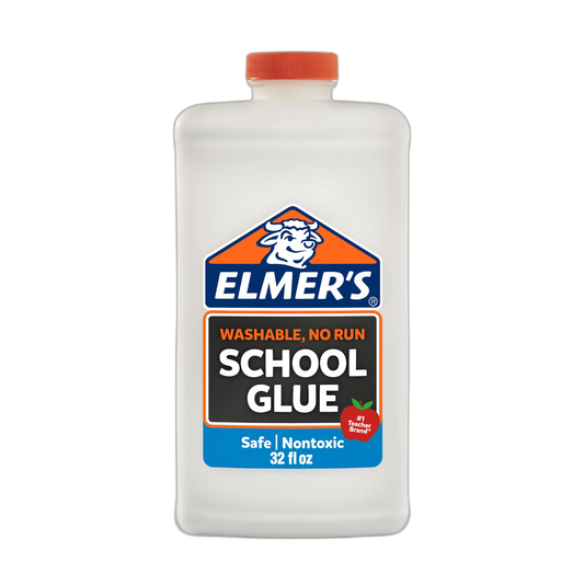 Elmer's Liquid School Glue, White, Washable, 32 Ounces - Great for Making Slime