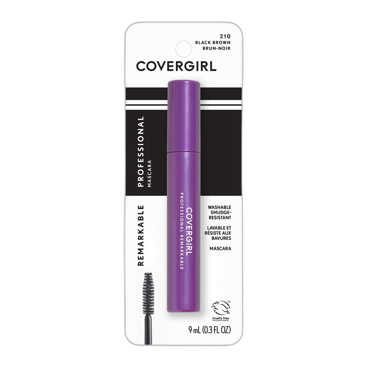 COVERGIRL Professional Remarkable Waterproof Mascara Black Brown 210, 0.3 Ounce (packaging may vary)