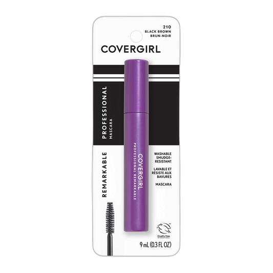 COVERGIRL Professional Remarkable Waterproof Mascara Black Brown 210, 0.3 Ounce (packaging may vary)
