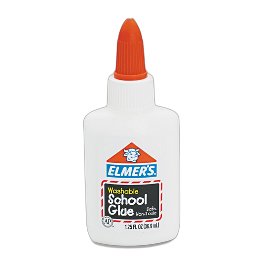 Elmer's E301 Washable School Glue, 1.25 oz, Liquid