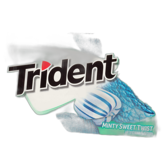 Trident Mint Sweet Twist Sugar Free Gum, 14 count per pack -- 144 per case.