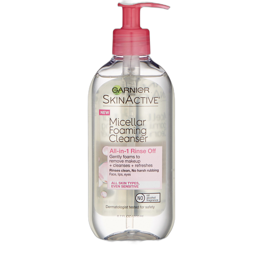 Garnier SkinActive Micellar Foaming Face Wash, For All Skin Types, 6.7 fl oz