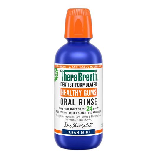 TheraBreath Healthy Gums Oral Rinse Clean Mint Flavor 16 fl oz 473 ml