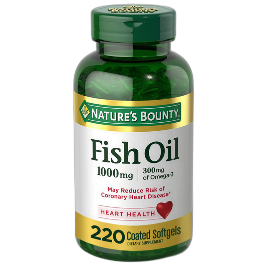 Nature's Bounty Fish Oil 1000 mg Coated Softgels, 220 Count