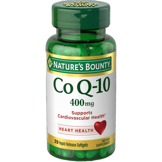 Nature's Bounty CoQ10 400 mg Cardio Q10 Maximum Strength, Rapid Release Liquid Softgels, 39 Count