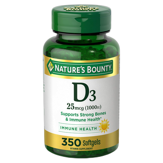 Nature's Bounty Vitamin D3 1000 IU Softgels, 350 Count