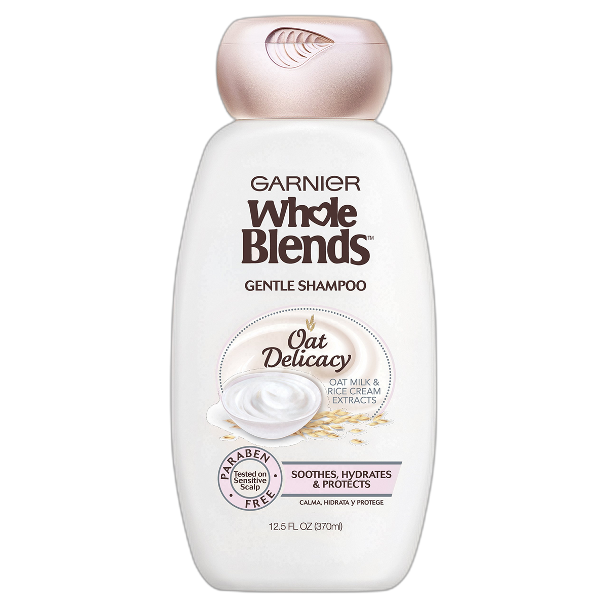 Garnier Whole Blends Gentle Shampoo Oat Delicacy, For Sensitive Scalp, 12.5 fl. oz.