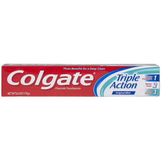 Colgate Triple Action Toothpaste, Mint - 6 Ounce
