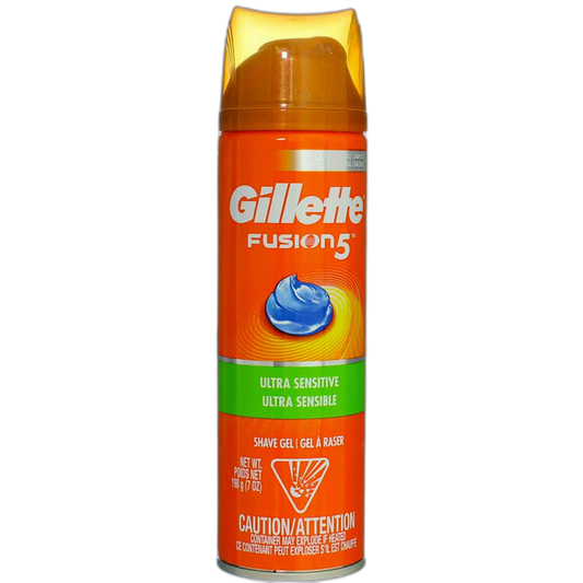 Gillette Fusion Shave Gel Ultra Sensitive 7 Ounce (207ml) (3 Pack)