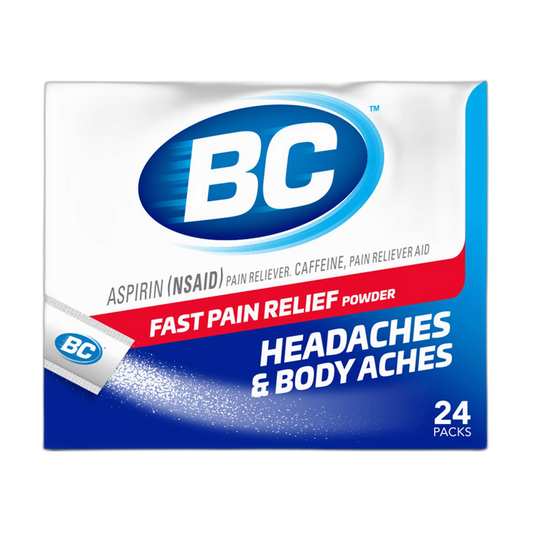 BC Powder Original Strength Pain Reliever, Aspirin Dissolve Packs, 24 Count (2 Pack)