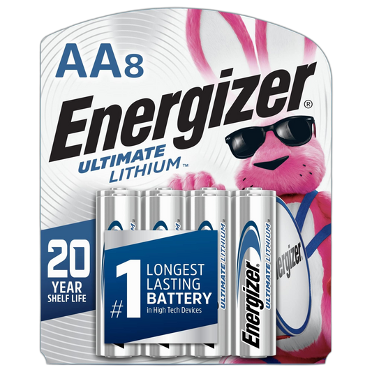 Energizer 06282 - AA Cell 1.5 Volt Ultimate Lithium Battery (8 Pack) (L91SBP-8 Ultimate Lithium AA-8PK)