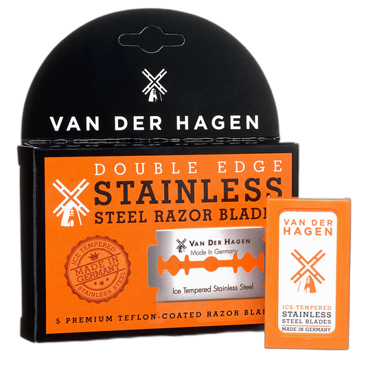 Van Der Hagen Stainless Steel Double Edge Razor Blades, 5 Count (Pack of 3)