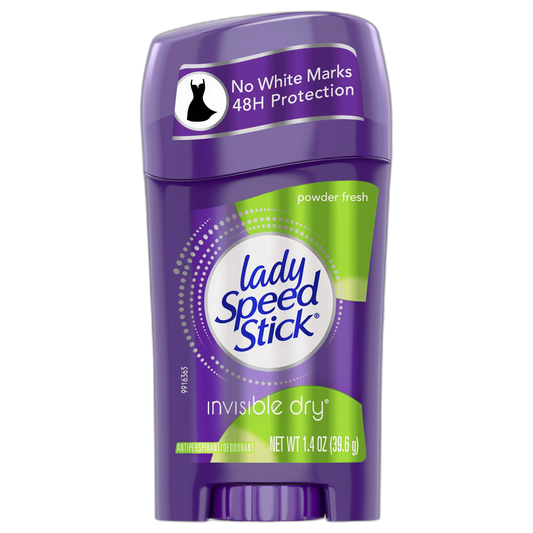 Lady Speed Stick Invisible Dry - Powder Fresh 1.4 Oz(Pack of 12)