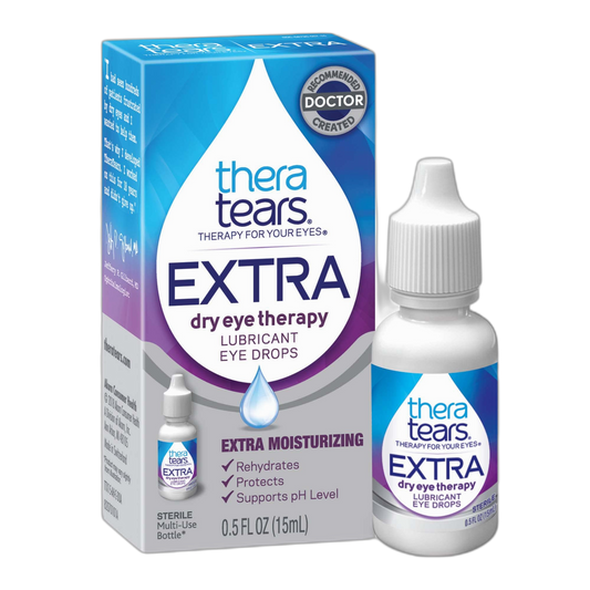 TheraTears Extra Dry Eye Therapy Lubricating Eye Drops for Dry Eyes, 0.5 Fl Oz