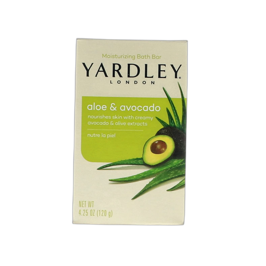 Yardley London Aloe and Avocado Naturally Moisturizing Bath Bar 4.0 oz (Pack of 10)
